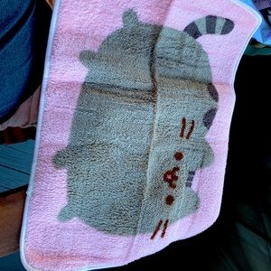 Pusheen bath mat. Pink and gray. Non skid back